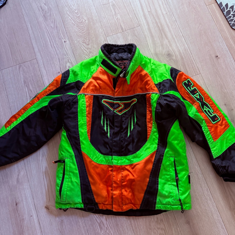 Vibrant Green and Orange Jacket